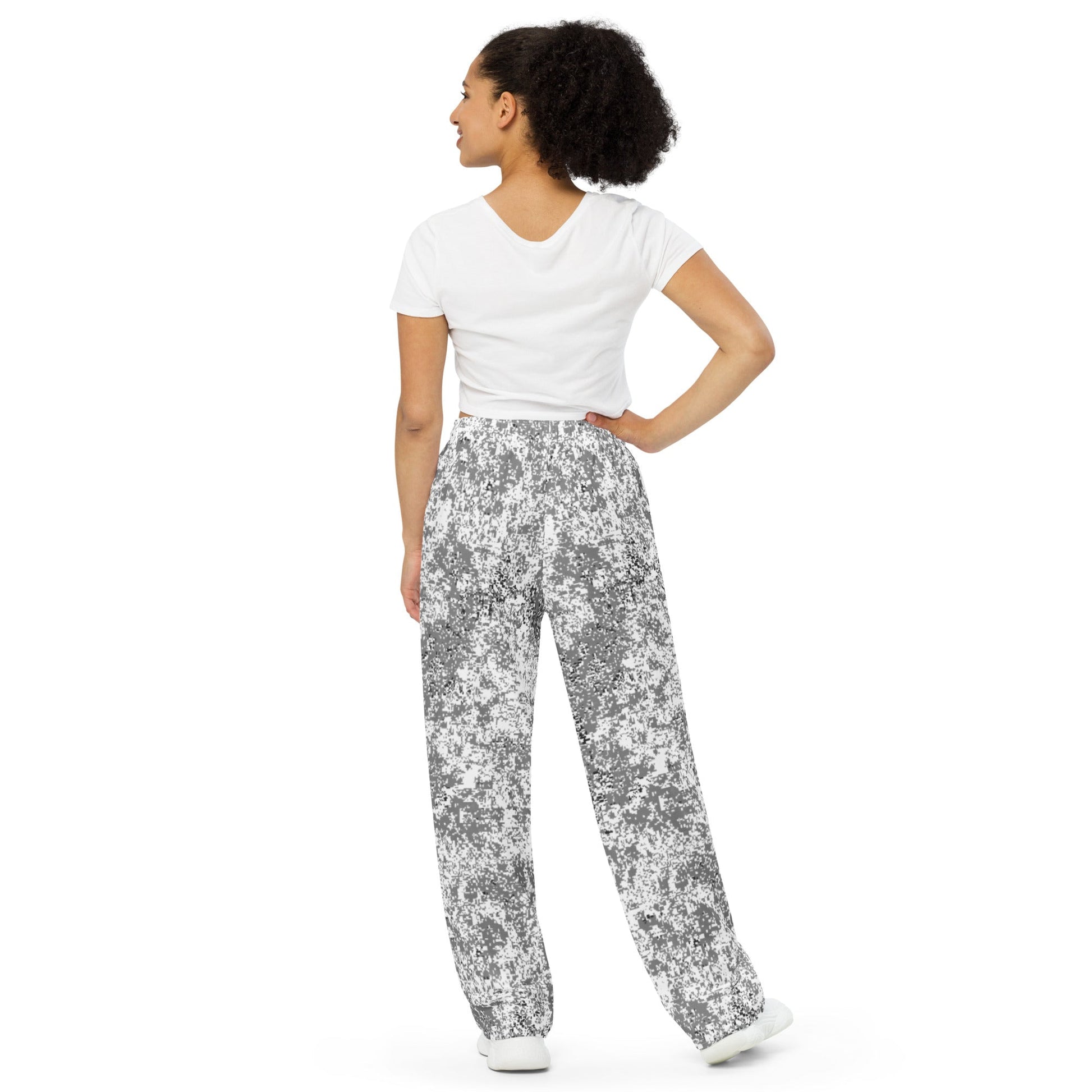 Russian Digital EMR Snow CAMO unisex wide-leg pants - Wide-leg Pants