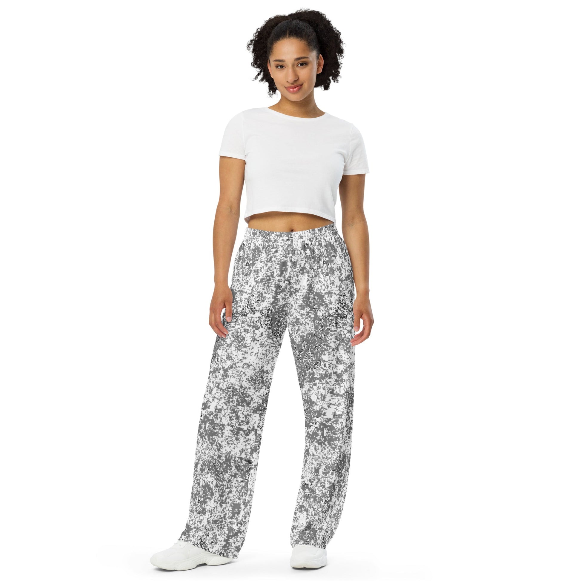 Russian Digital EMR Snow CAMO unisex wide-leg pants - Wide-leg Pants