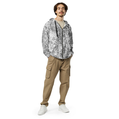 Russian Digital EMR Snow CAMO Unisex zip hoodie - Zip Hoodies