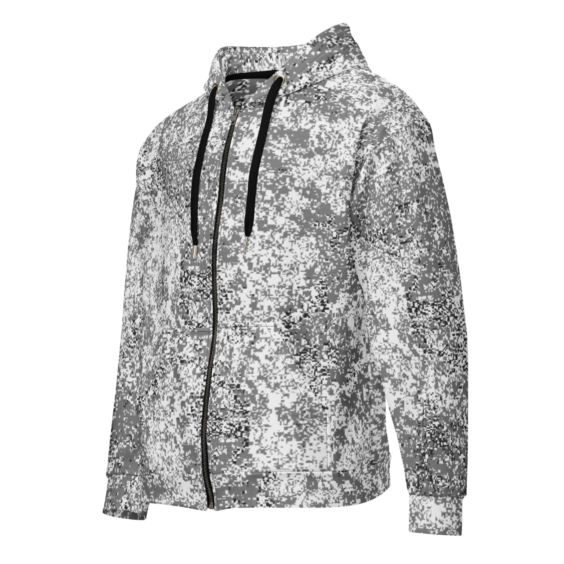 Russian Digital EMR Snow CAMO Unisex zip hoodie - Zip Hoodies