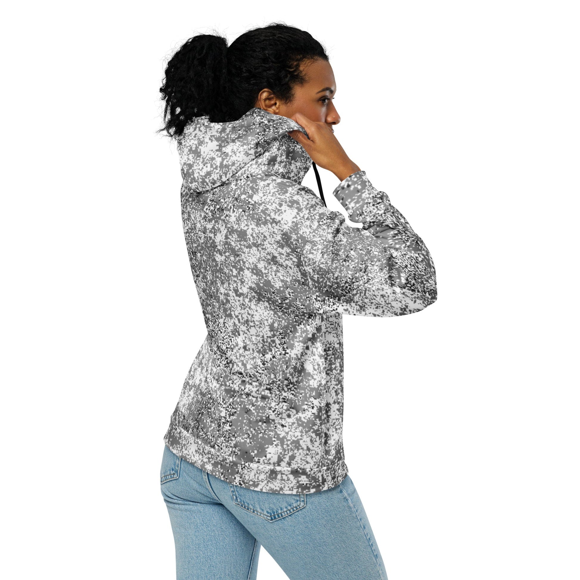 Russian Digital EMR Snow CAMO Unisex zip hoodie - Zip Hoodies
