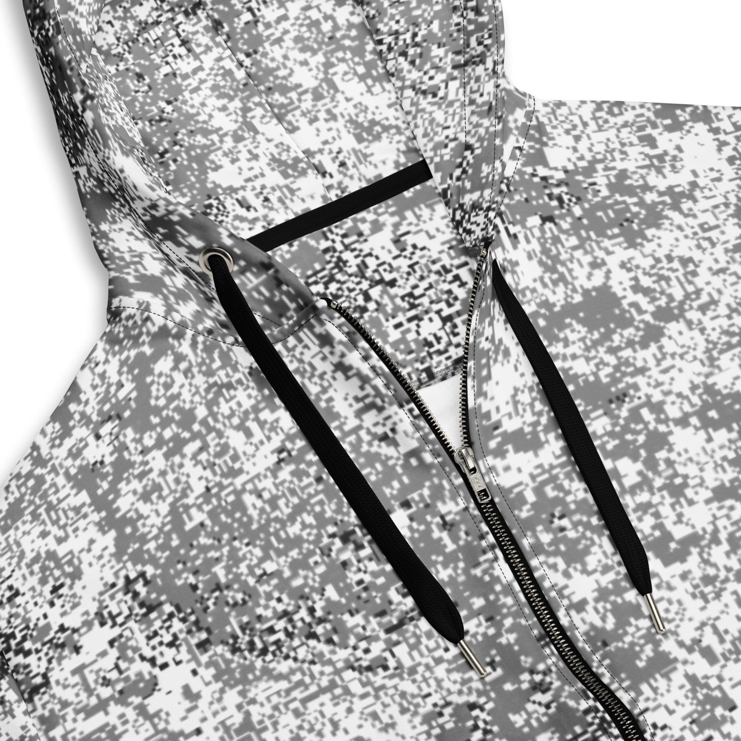 Russian Digital EMR Snow CAMO Unisex zip hoodie - Zip Hoodies