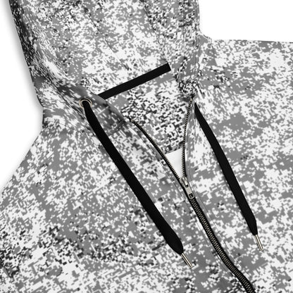 Russian Digital EMR Snow CAMO Unisex zip hoodie - Zip Hoodies