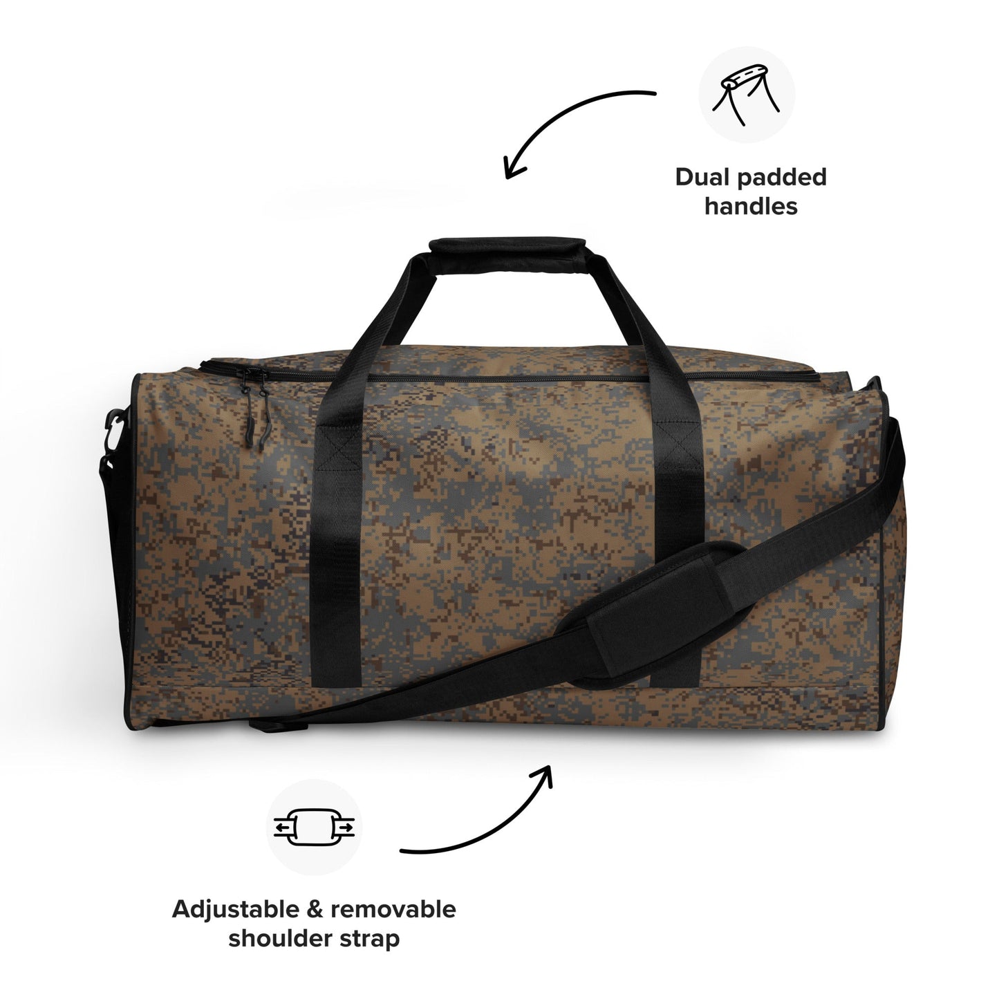 Russian Digital EMR Winter Grey CAMO Duffle Bag