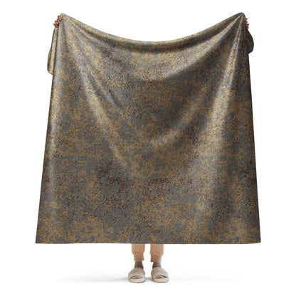 Russian Digital EMR Winter Grey CAMO Sherpa Blanket - 60″×80″