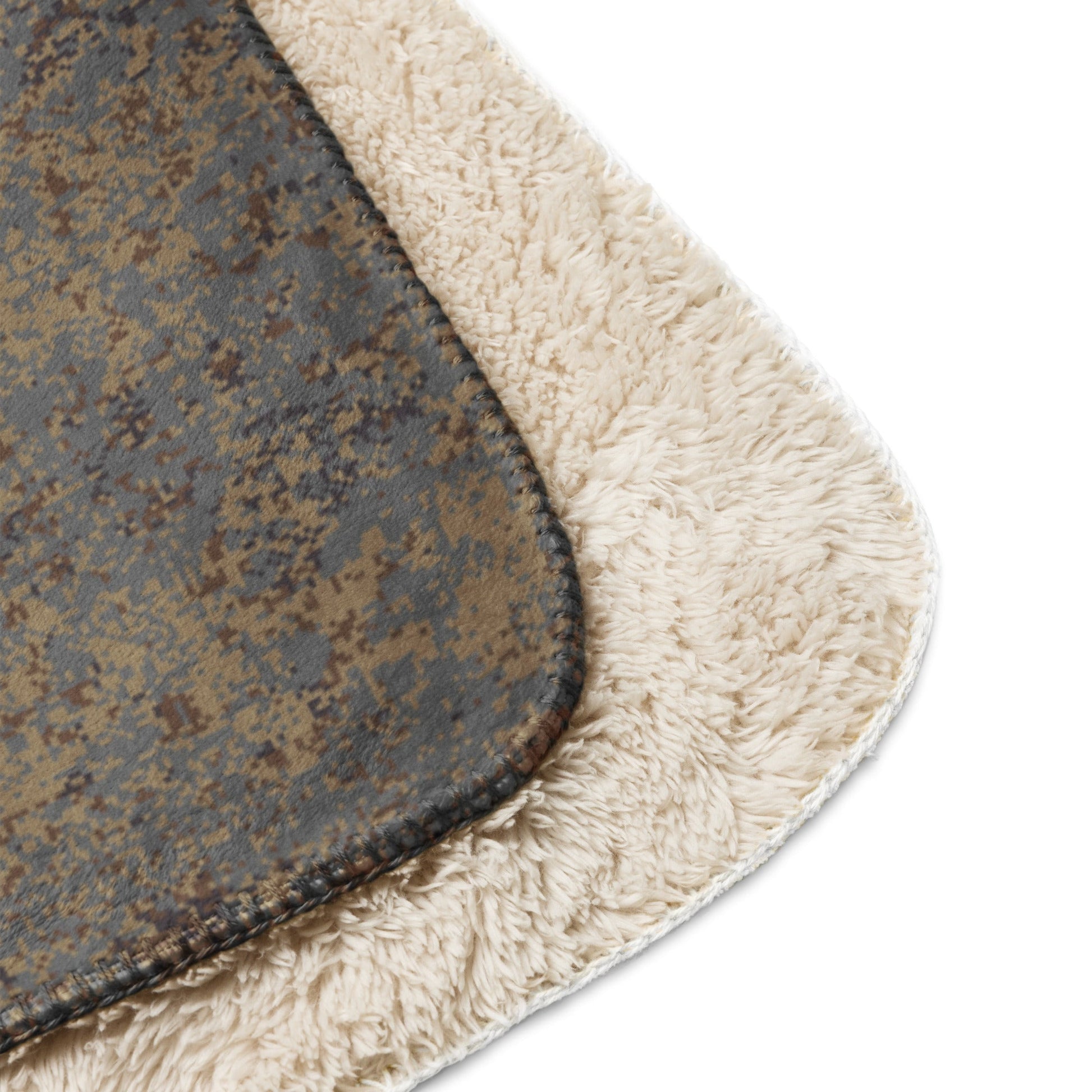 Russian Digital EMR Winter Grey CAMO Sherpa Blanket