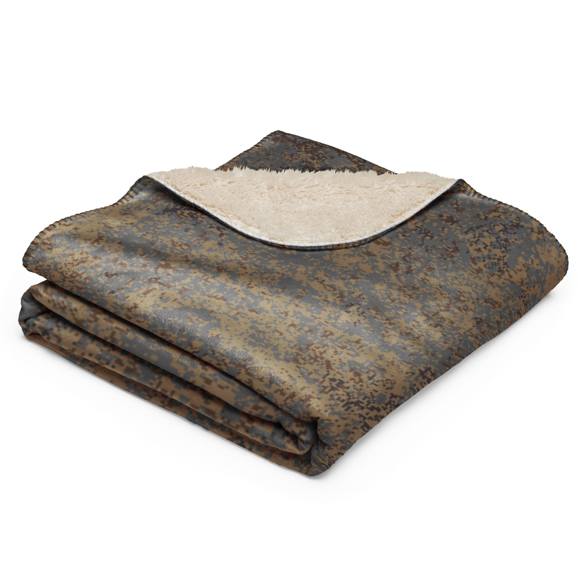 Russian Digital EMR Winter Grey CAMO Sherpa Blanket