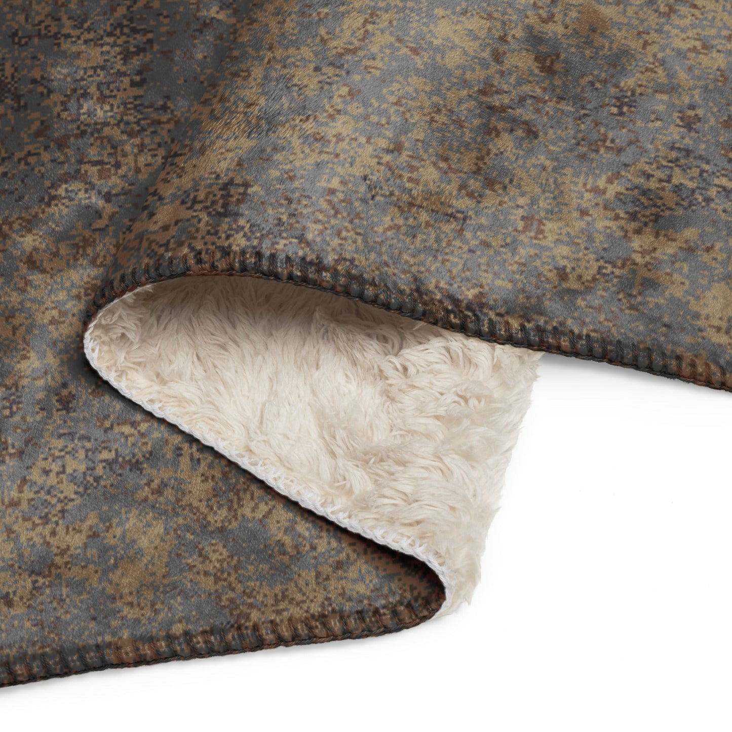 Russian Digital EMR Winter Grey CAMO Sherpa Blanket