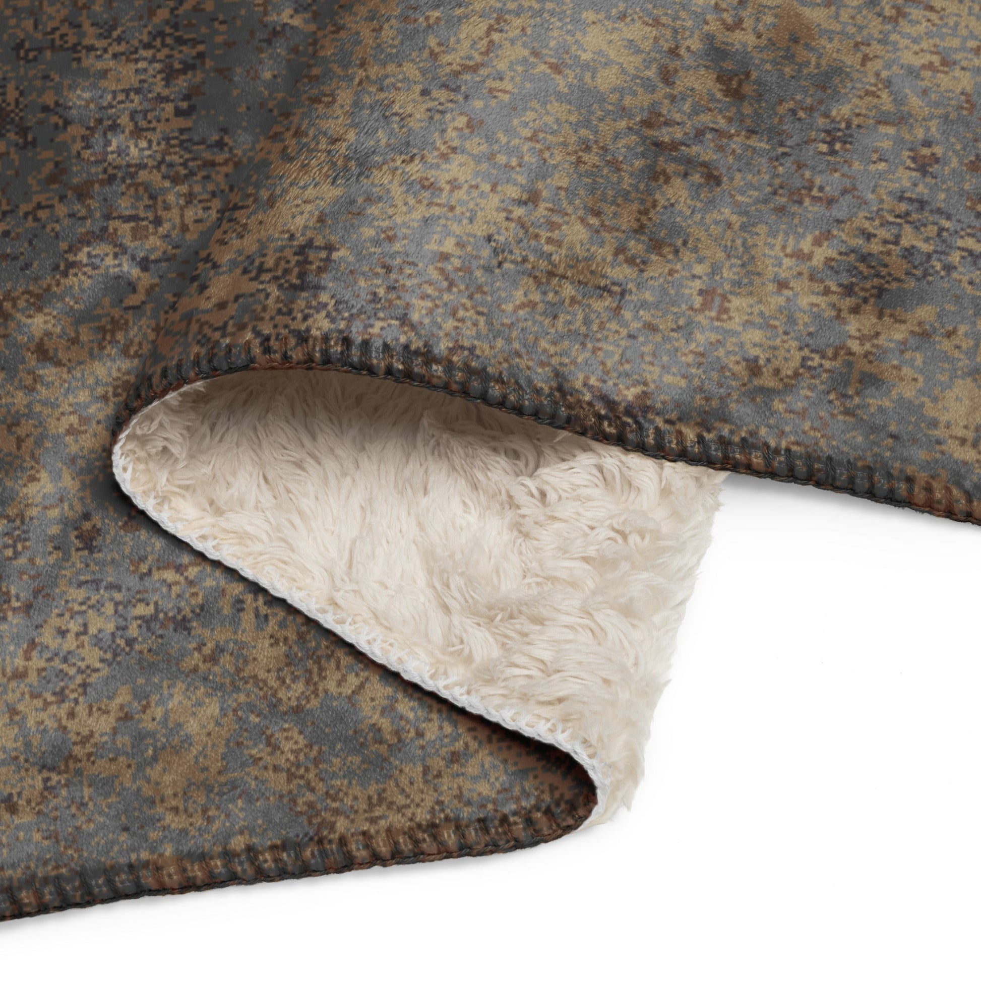 Russian Digital EMR Winter Grey CAMO Sherpa Blanket