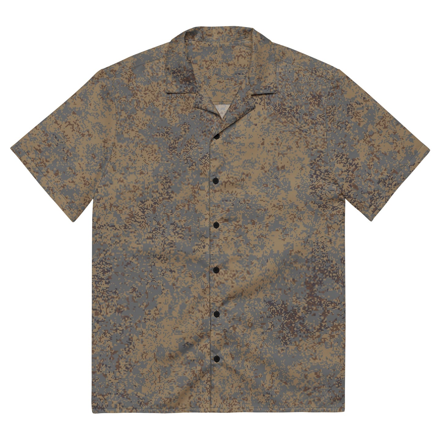 Russian Digital EMR Winter Grey CAMO Unisex Short-Sleeve Button Shirt - 2XS