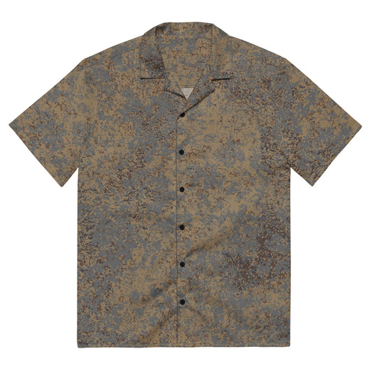 Russian Digital EMR Winter Grey CAMO Unisex Short-Sleeve Button Shirt - 2XS