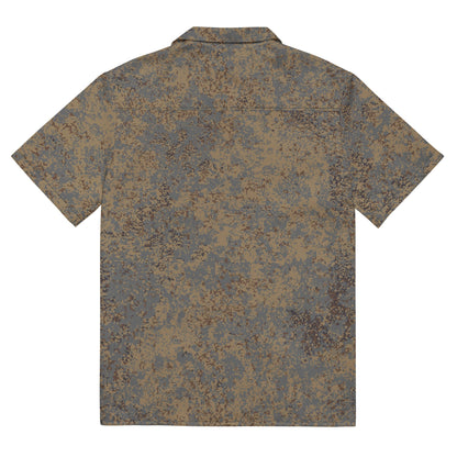 Russian Digital EMR Winter Grey CAMO Unisex Short-Sleeve Button Shirt