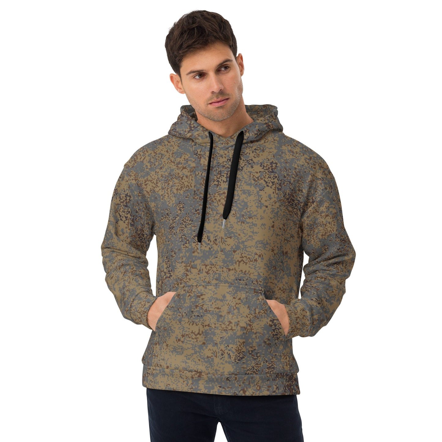Russian Digital EMR Winter Grey CAMO Unisex Hoodie - 2XS
