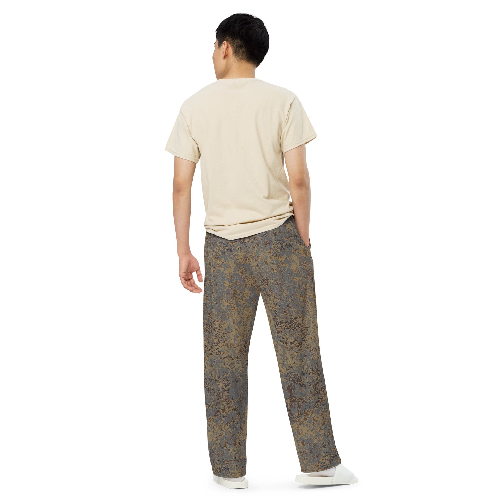 Russian Digital EMR Winter Grey CAMO Unisex Wide-Leg Leisure Pants