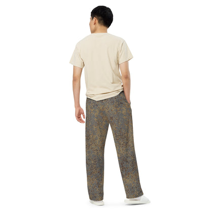 Russian Digital EMR Winter Grey CAMO Unisex Wide-Leg Leisure Pants
