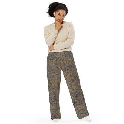 Russian Digital EMR Winter Grey CAMO Unisex Wide-Leg Leisure Pants