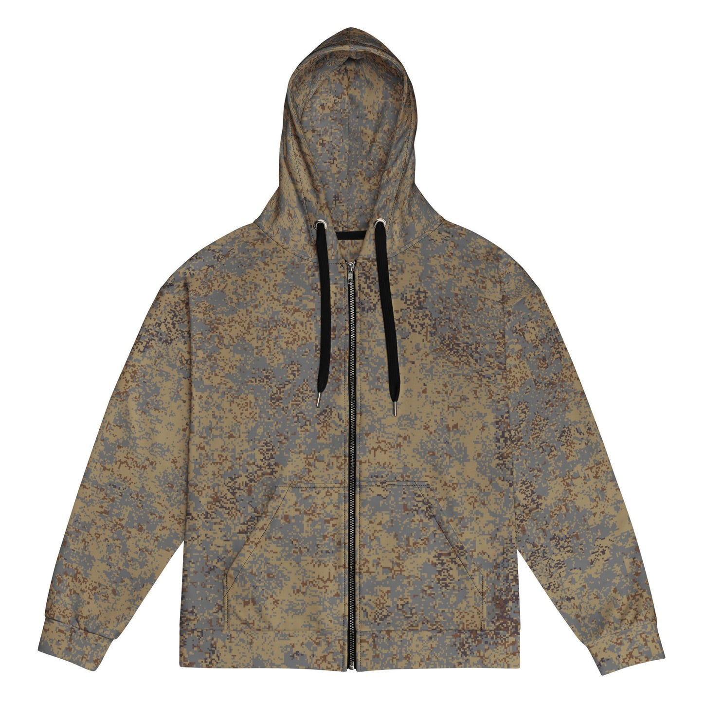 Russian Digital EMR Winter Grey CAMO Unisex Zip Hoodie - 2XS