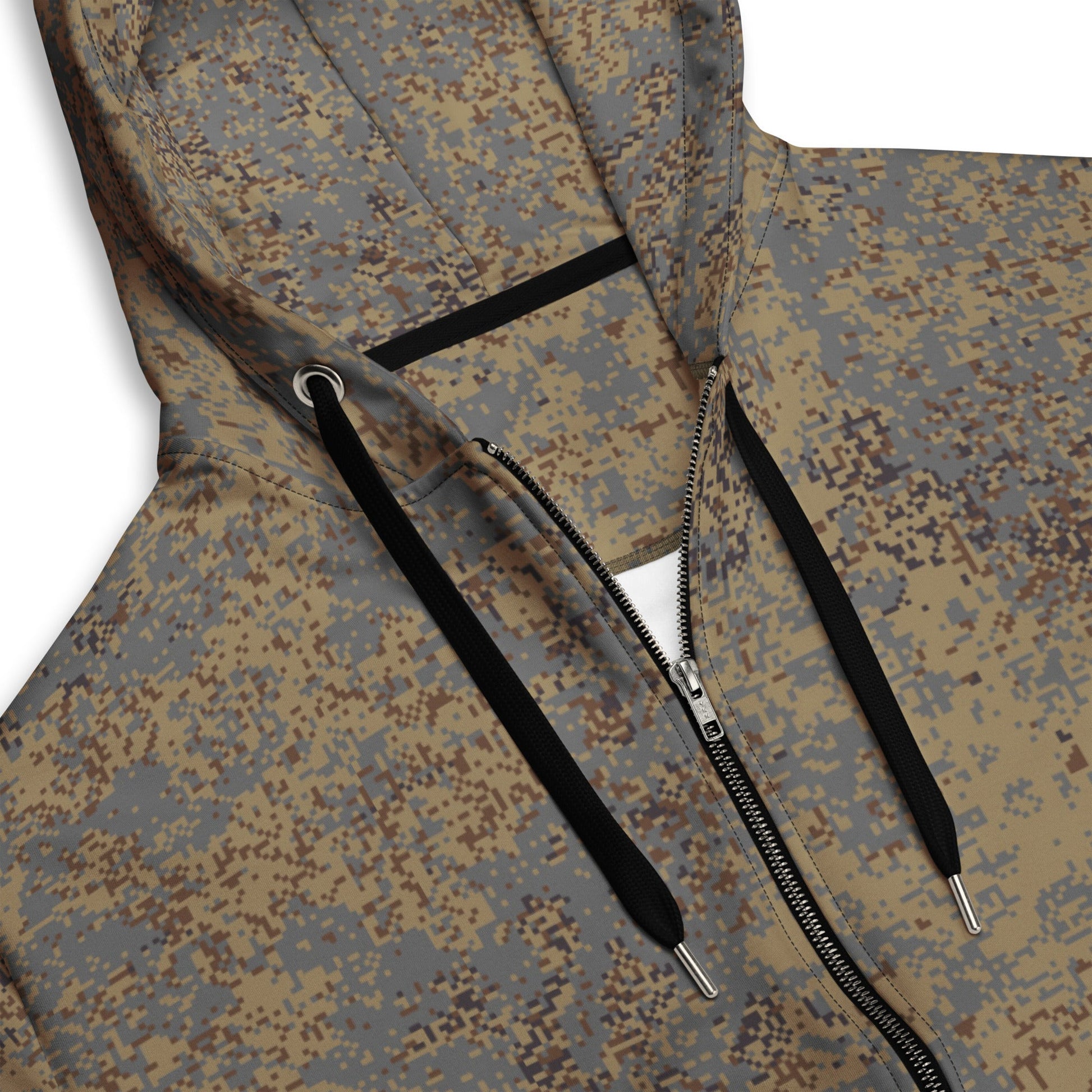 Russian Digital EMR Winter Grey CAMO Unisex Zip Hoodie