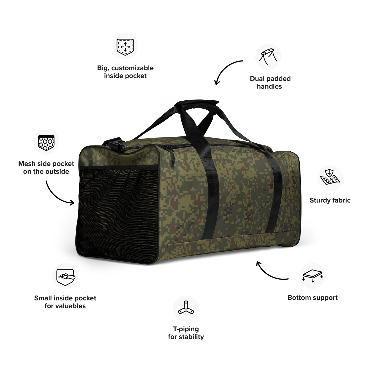 Russian Digital EMR Woodland CAMO Duffle bag - Bags