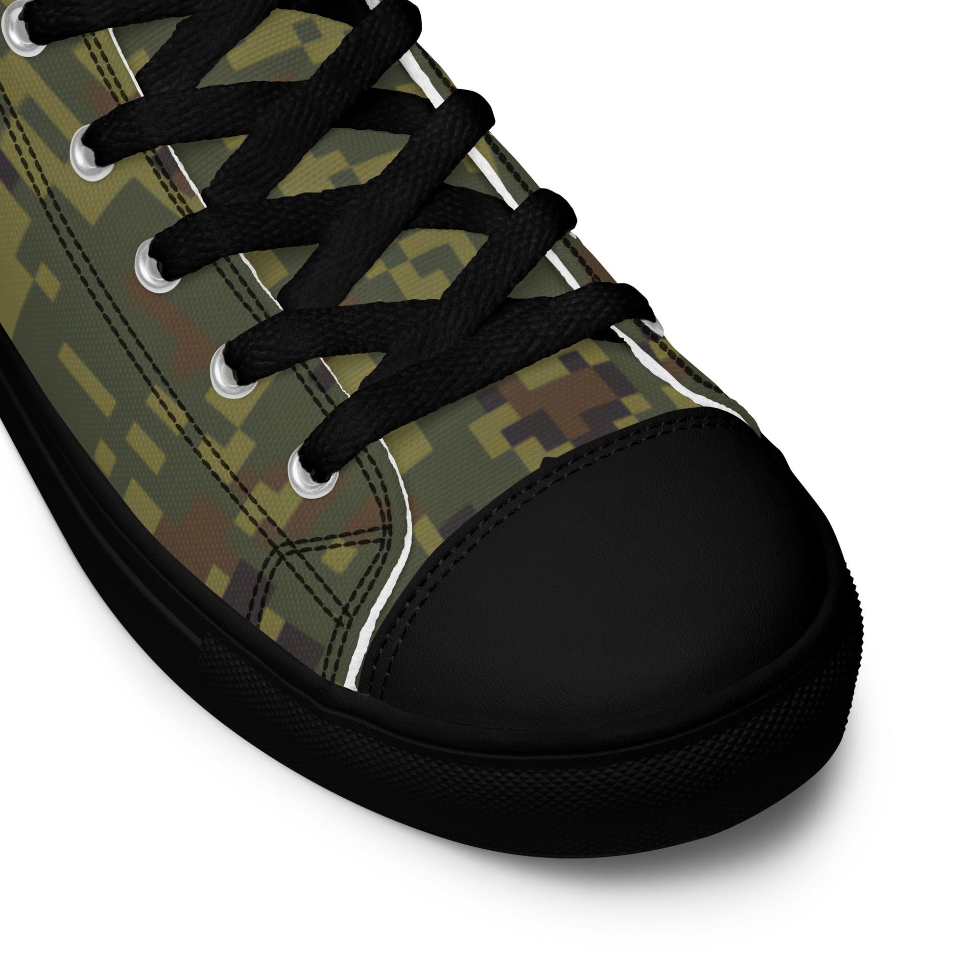 Russian Digital EMR Woodland CAMO Mens high top canvas shoes - High Top Canvas Shoes