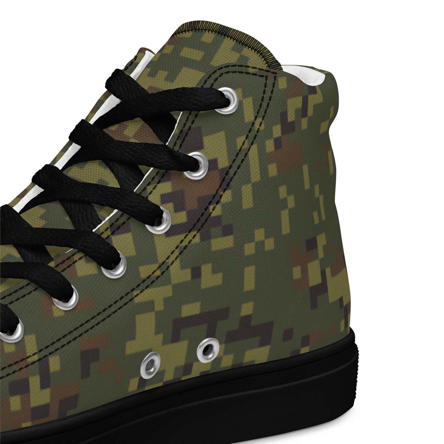 Russian Digital EMR Woodland CAMO Mens high top canvas shoes - High Top Canvas Shoes