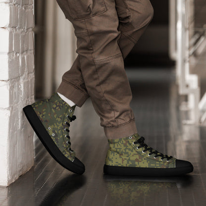 Russian Digital EMR Woodland CAMO Mens high top canvas shoes - 5 - High Top Canvas Shoes