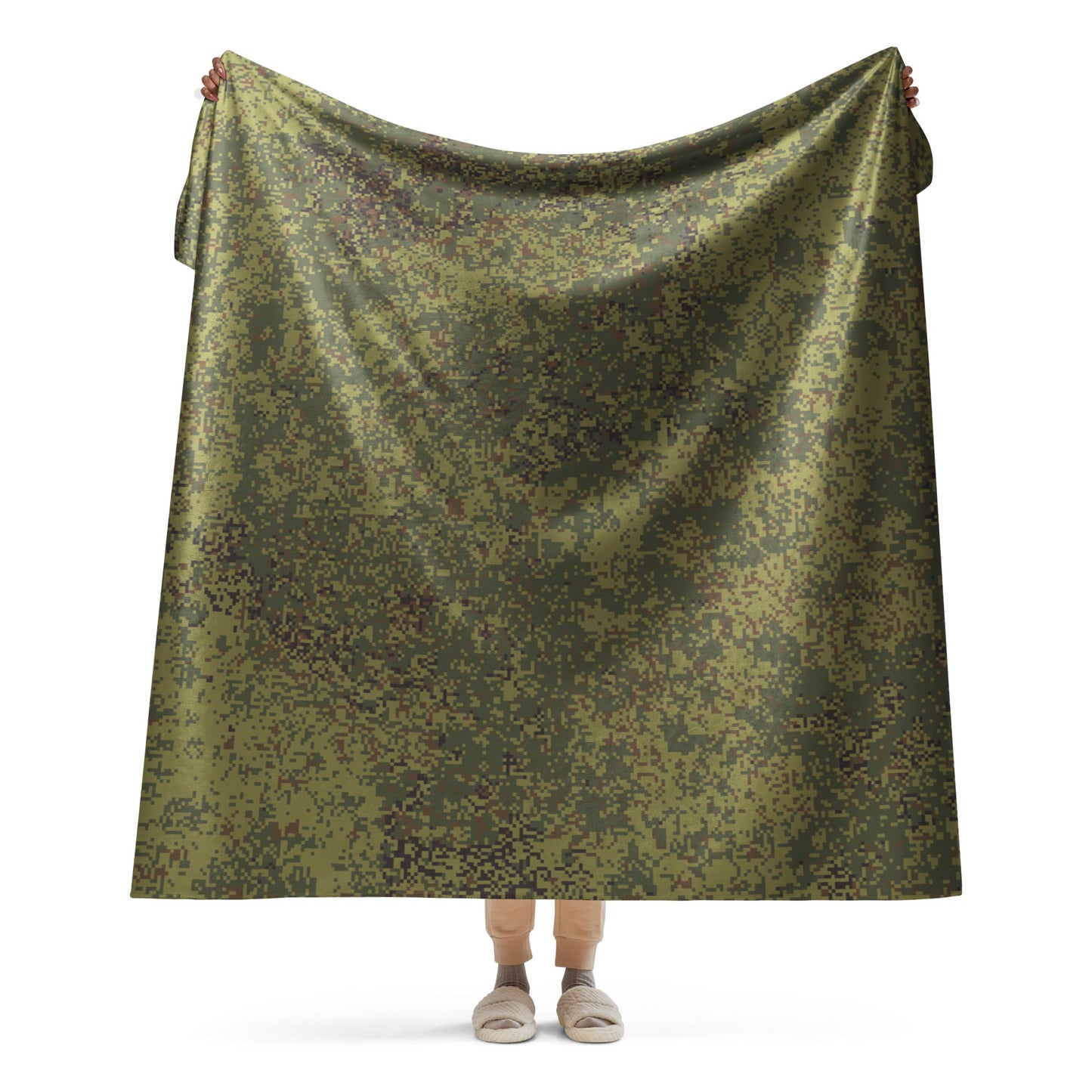 Russian Digital EMR Woodland CAMO Sherpa blanket - 60″×80″ - Blankets