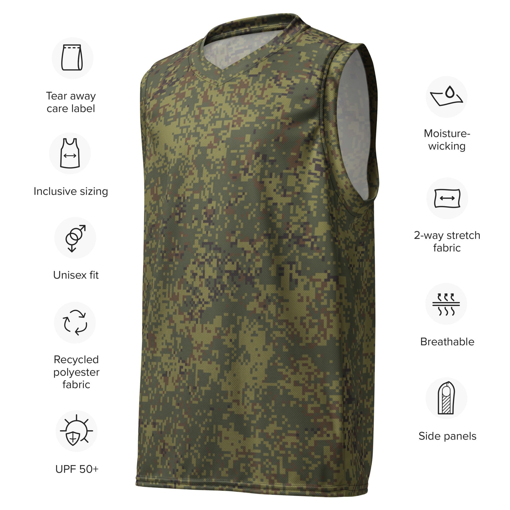Russian Digital EMR Woodland CAMO unisex basketball jersey Basketball Jerseys