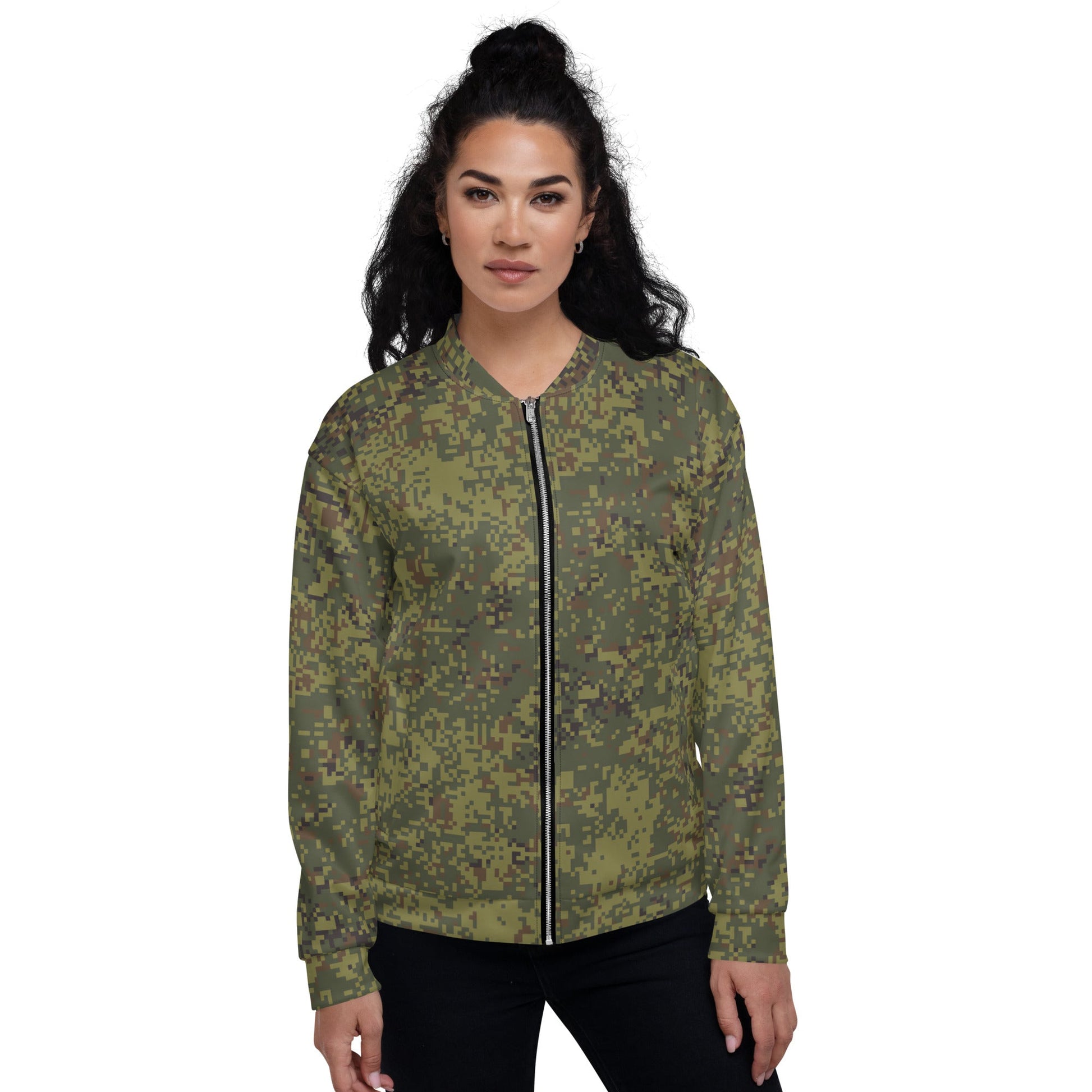 Russian Digital EMR Woodland CAMO Unisex Bomber Jacket - Jackets