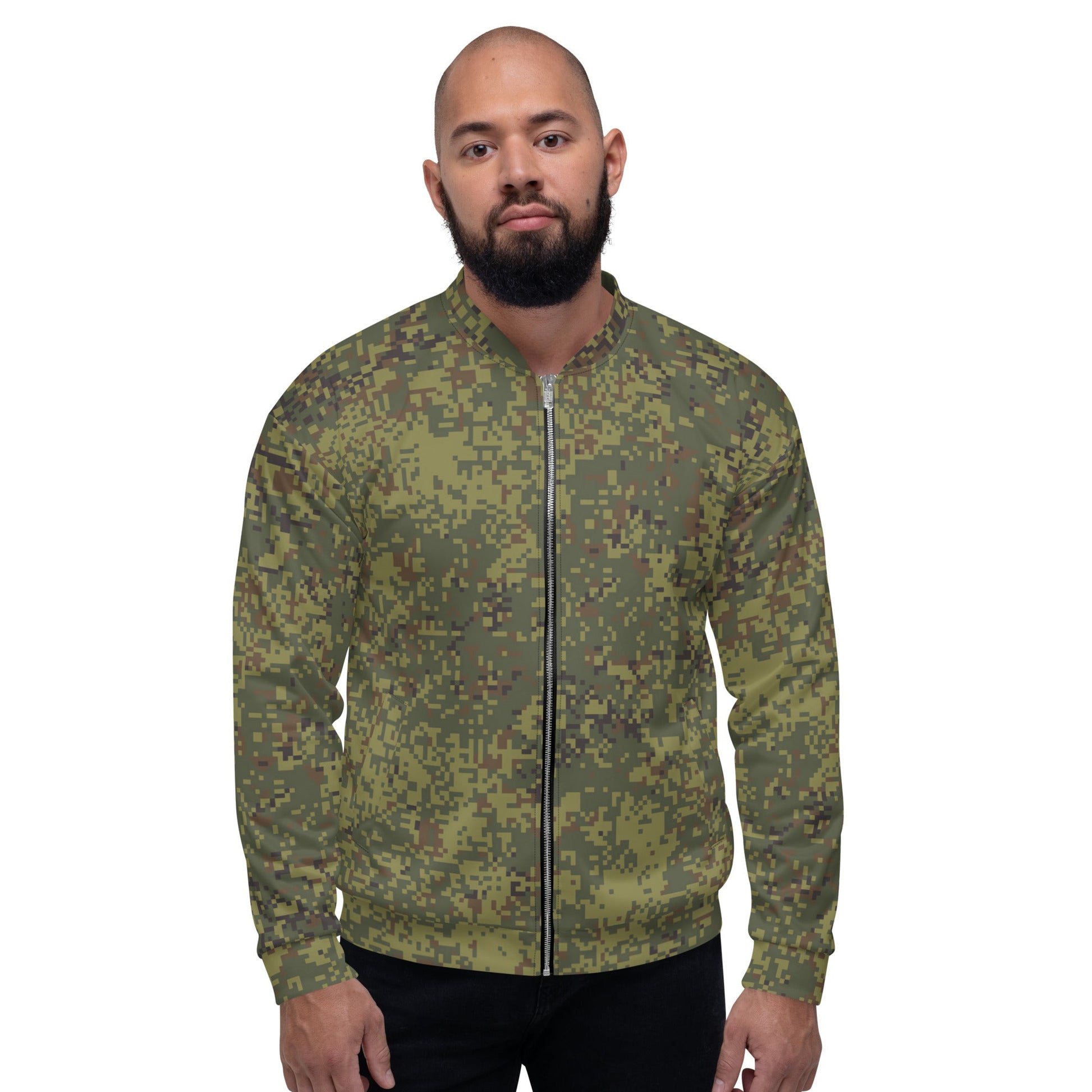 Russian Digital EMR Woodland CAMO Unisex Bomber Jacket - Jackets
