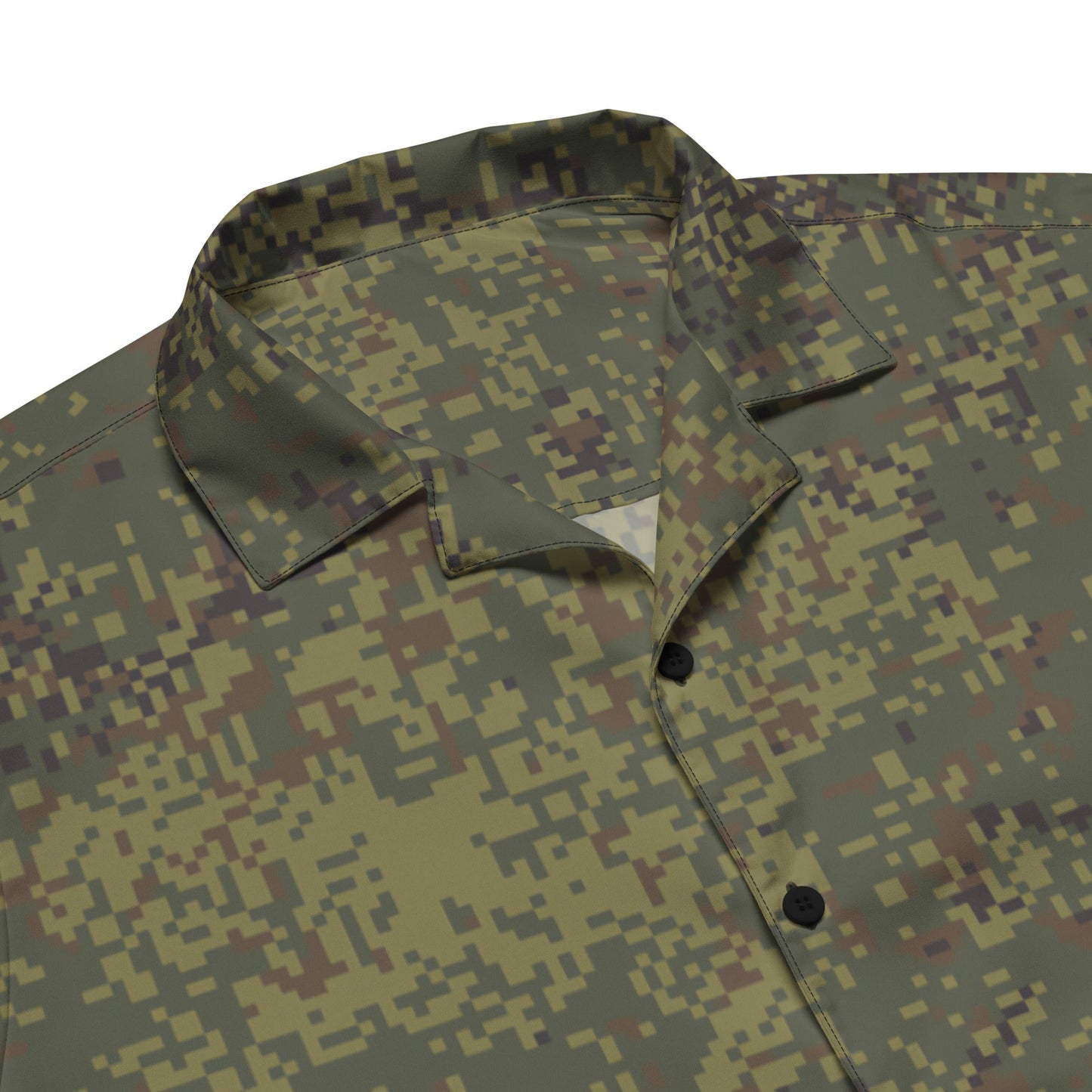 Russian Digital EMR Woodland CAMO Unisex button shirt - Button Shirts