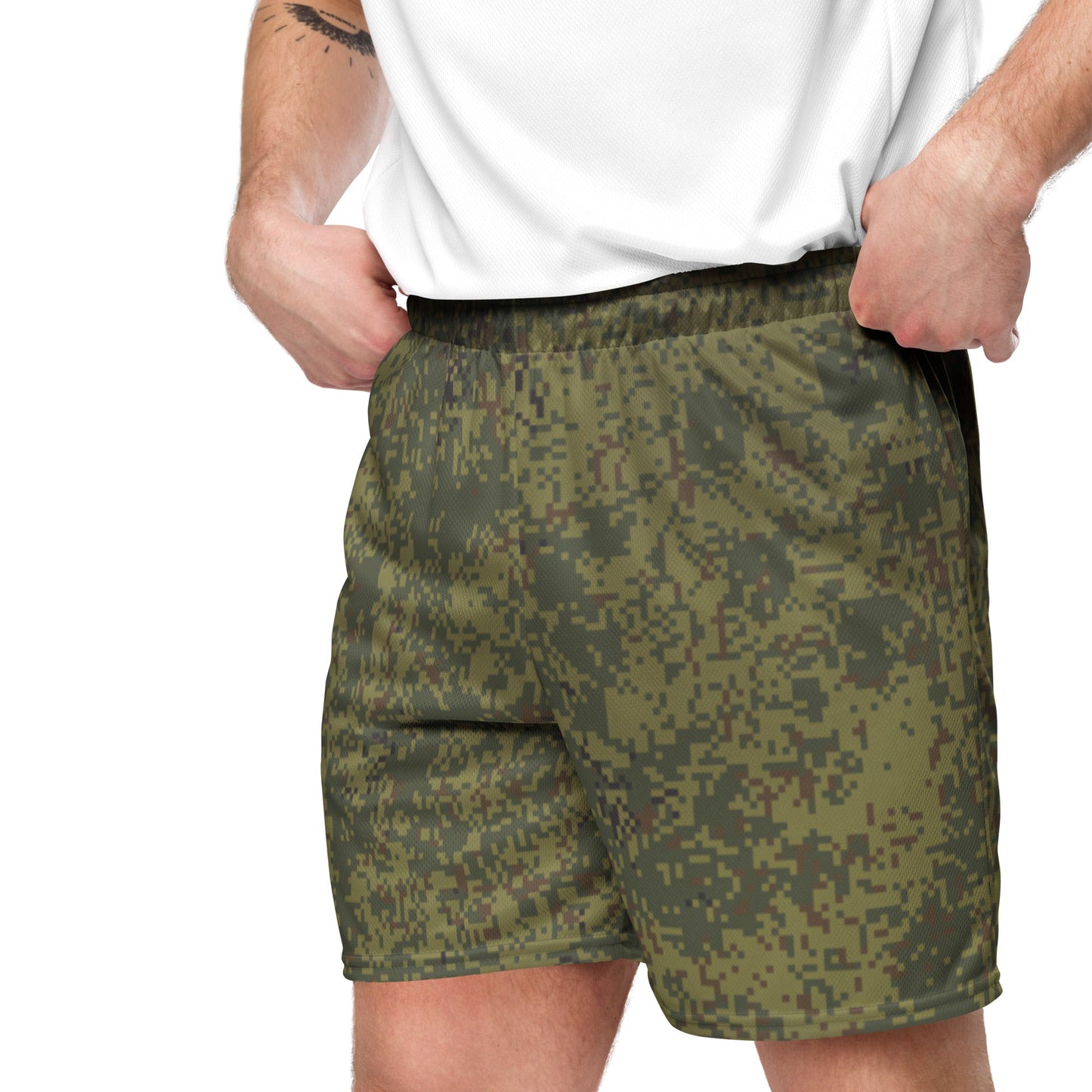 Russian Digital EMR Woodland CAMO Unisex mesh shorts - Mesh Shorts