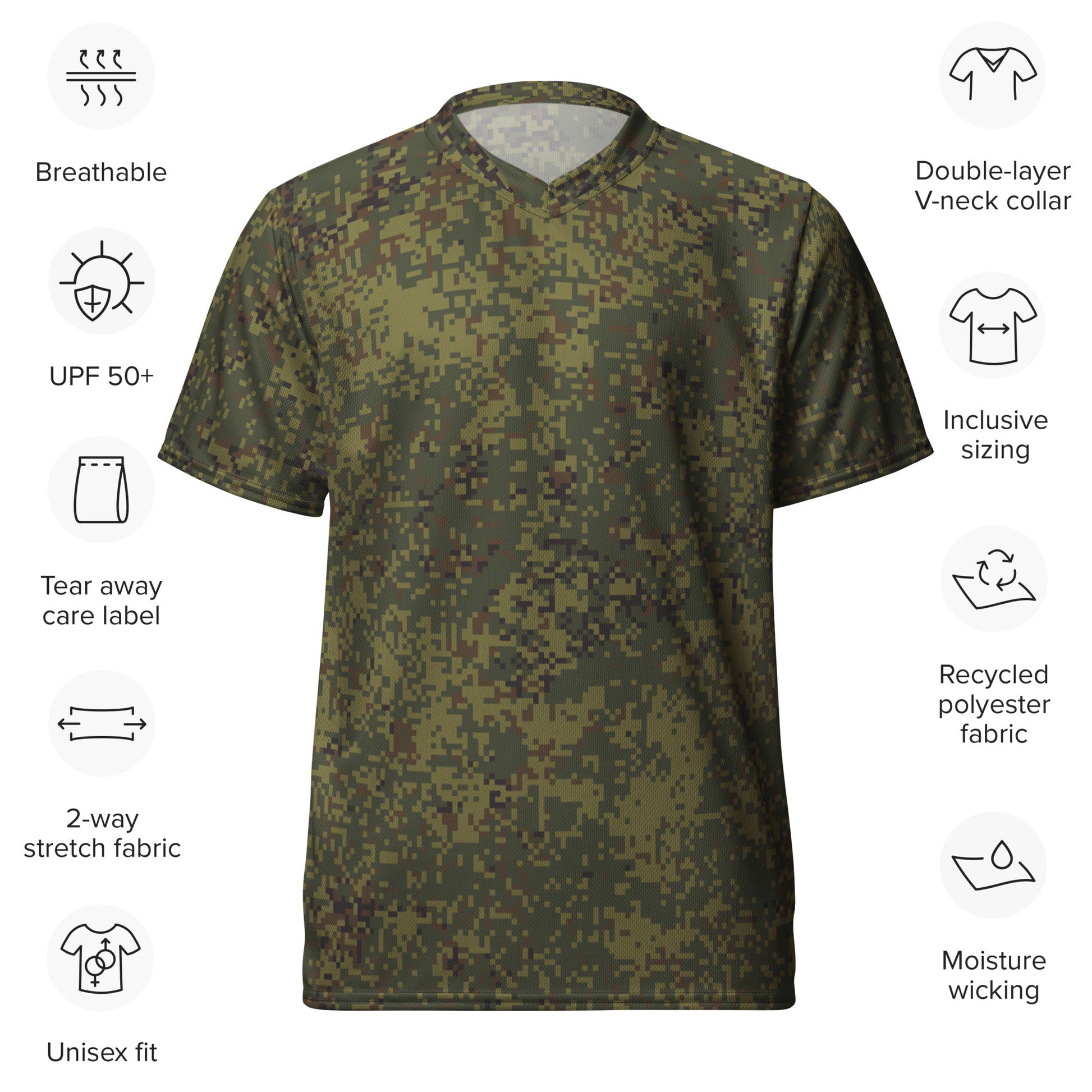 Russian Digital EMR Woodland CAMO unisex sports jersey Sports Jerseys