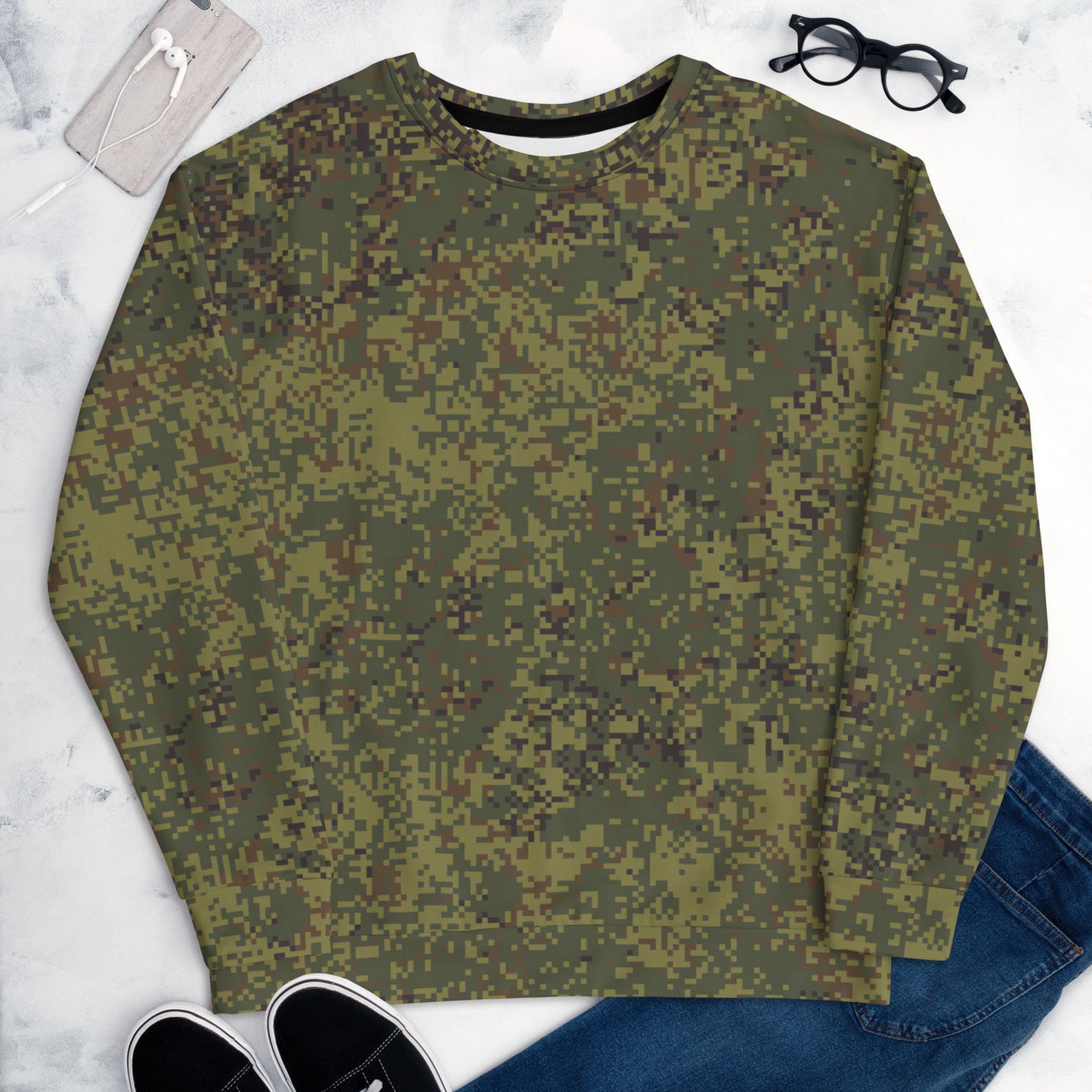 Russian Digital EMR Woodland CAMO Unisex Sweatshirt Sweatshirts