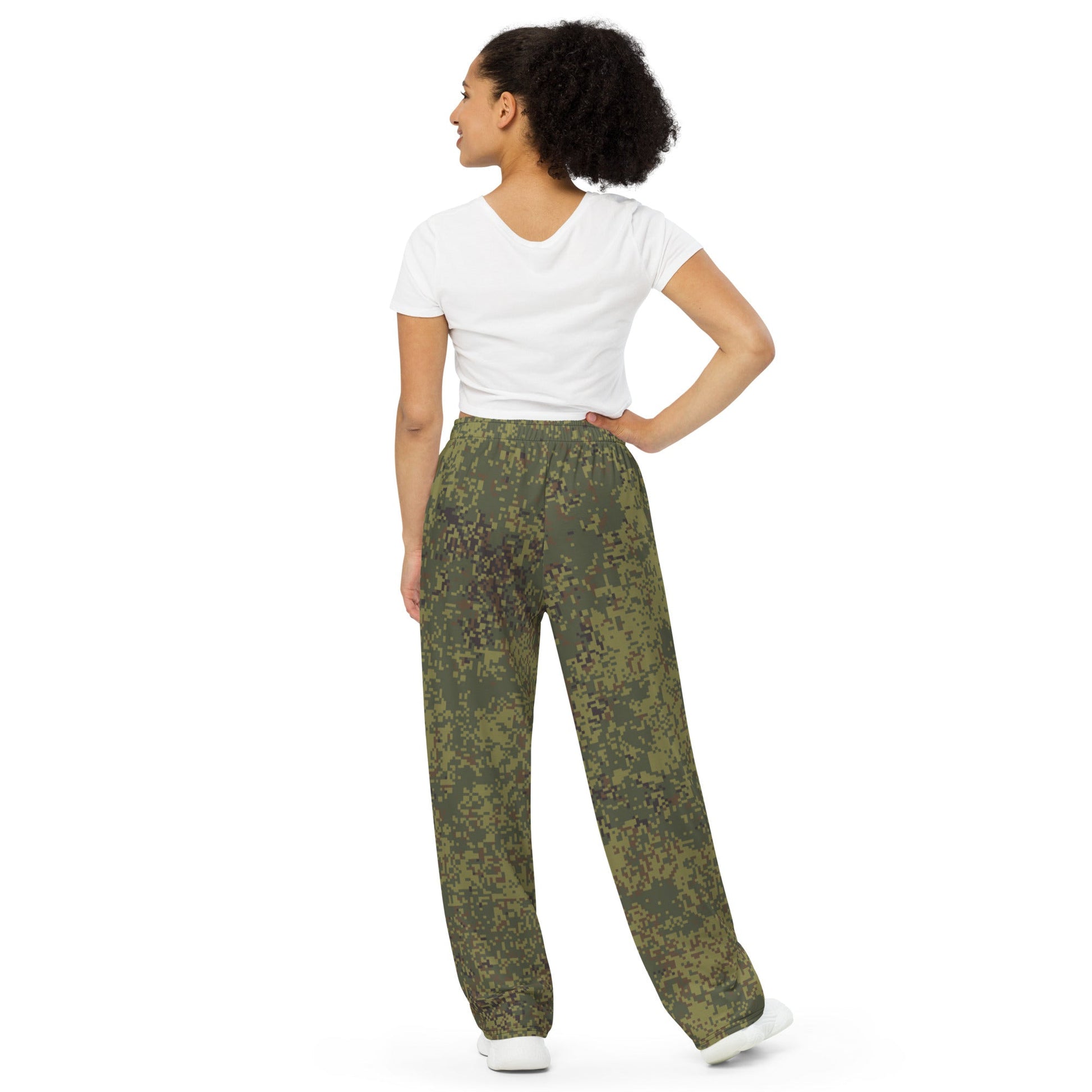 Russian Digital EMR Woodland CAMO unisex wide-leg pants - Wide-leg Pants