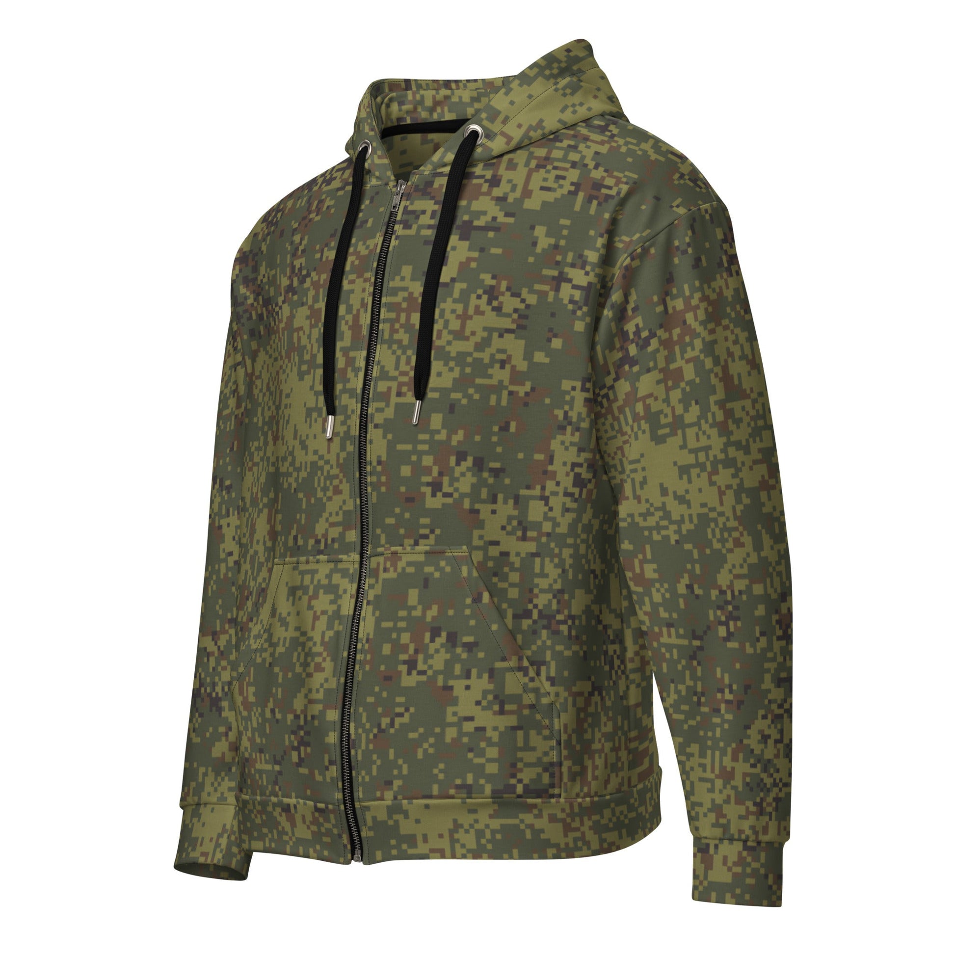 Russian Digital EMR Woodland CAMO Unisex zip hoodie - Zip Hoodies