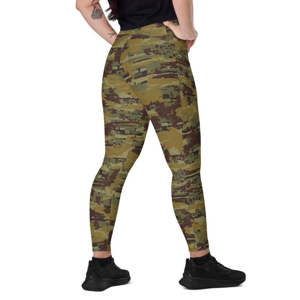 Russian Digital OSN Woodland CAMO Leggings with pockets - 2XS - Womens With Pockets