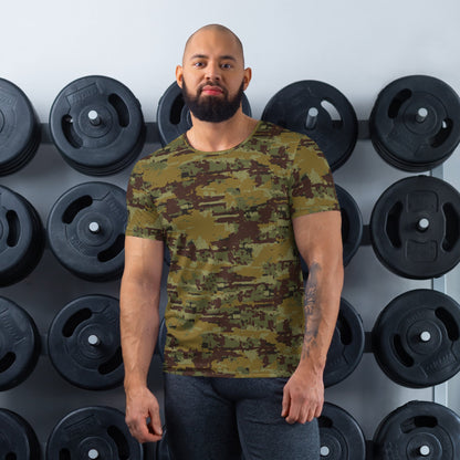 Russian Digital OSN Woodland CAMO Mens Athletic T-Shirt - XS