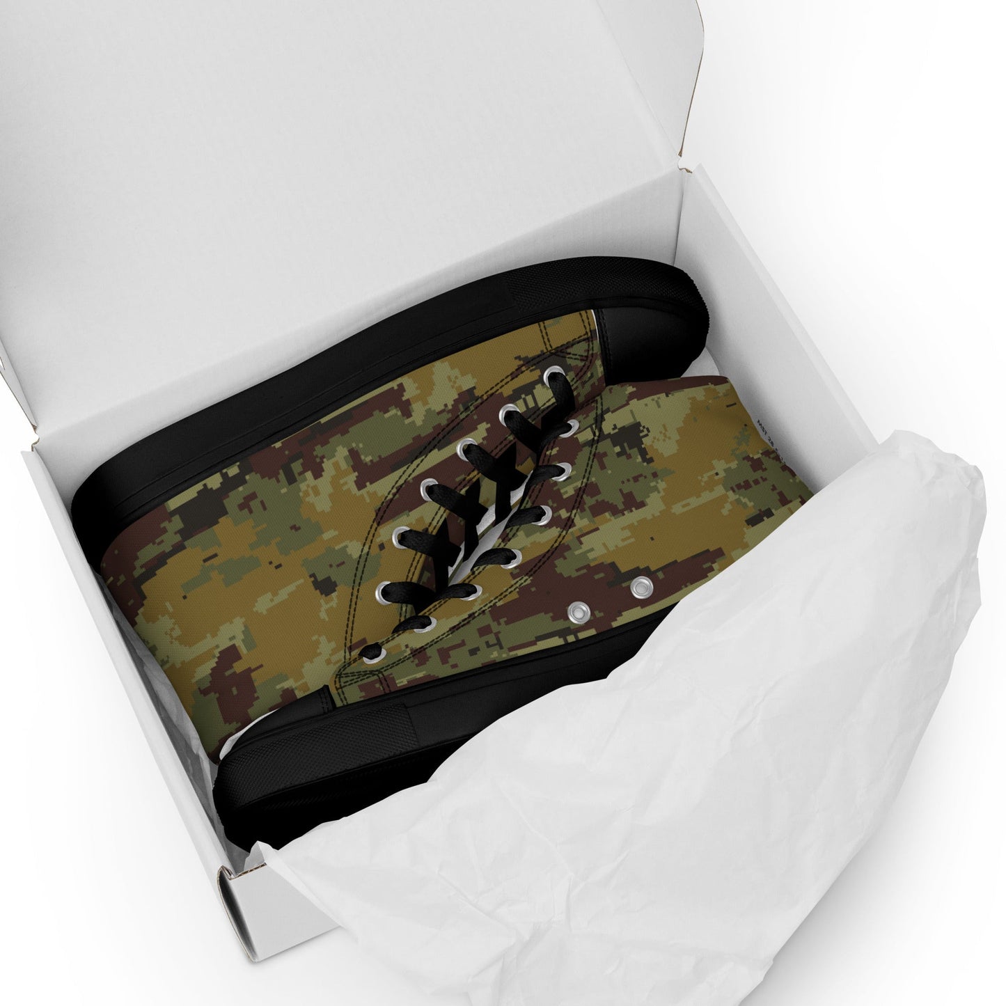 Russian Digital OSN Woodland CAMO Mens High-Top Canvas Shoes