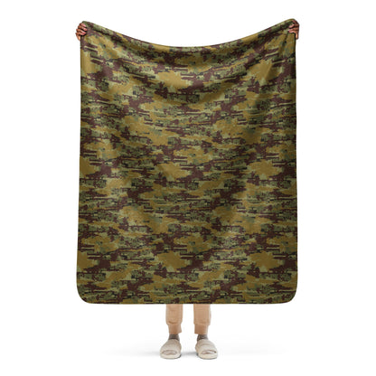 Russian Digital OSN Woodland CAMO Sherpa blanket - 50″×60″ - Blanket