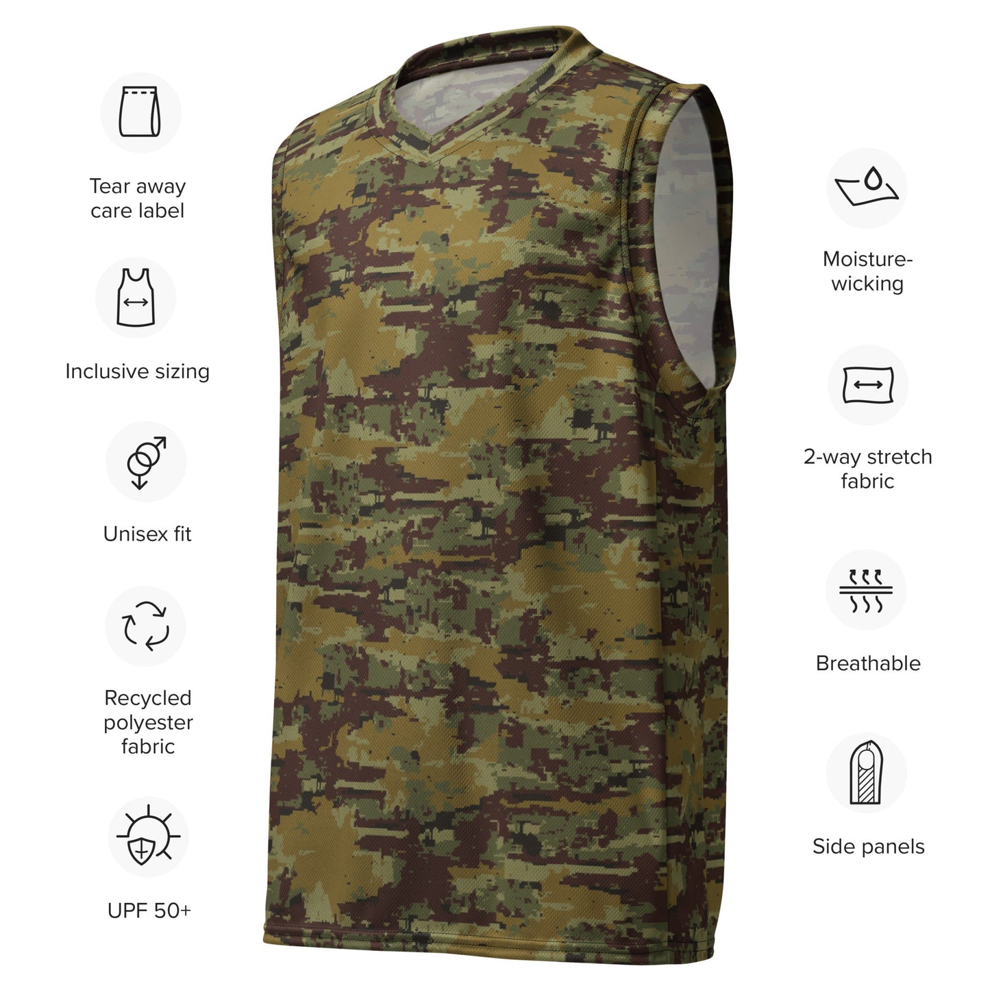 Russian Digital OSN Woodland CAMO unisex basketball jersey - Basketball Jerseys