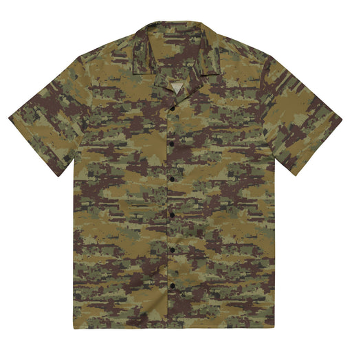 Digital OSN Woodland Russian CAMO Unisex Short-Sleeve Button Shirt - 2XS - Button-Up