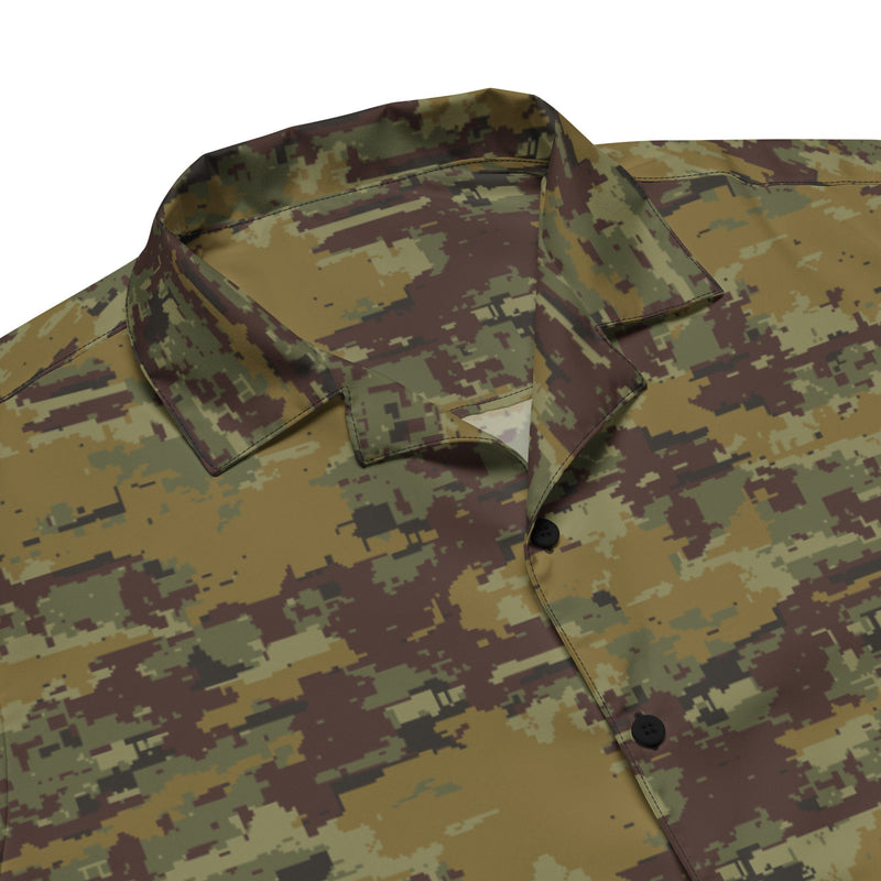 Digital OSN Woodland Russian CAMO Unisex Short-Sleeve Button Shirt - Button-Up