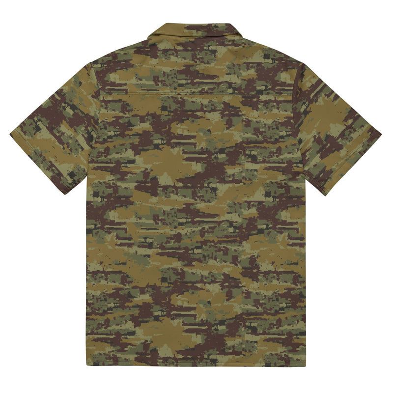 Digital OSN Woodland Russian CAMO Unisex Short-Sleeve Button Shirt - Button-Up