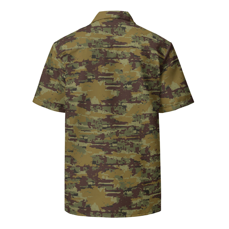 Digital OSN Woodland Russian CAMO Unisex Short-Sleeve Button Shirt - Button-Up
