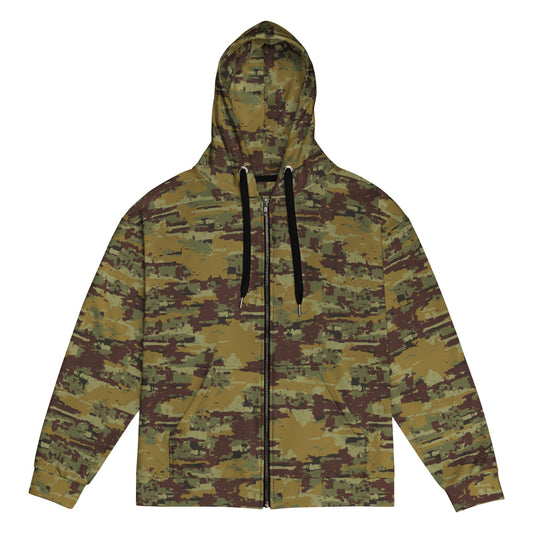 Russian Digital OSN Woodland CAMO Unisex zip hoodie - Zip Hoodie