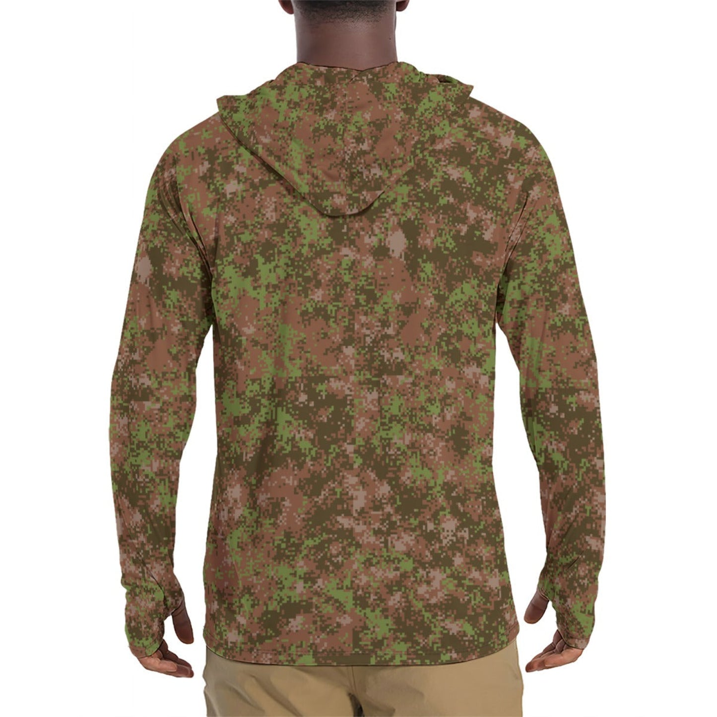 Russian Digital Spectre Autumn CAMO Mens Sunscreen Sports Hoodie With Thumb Holes