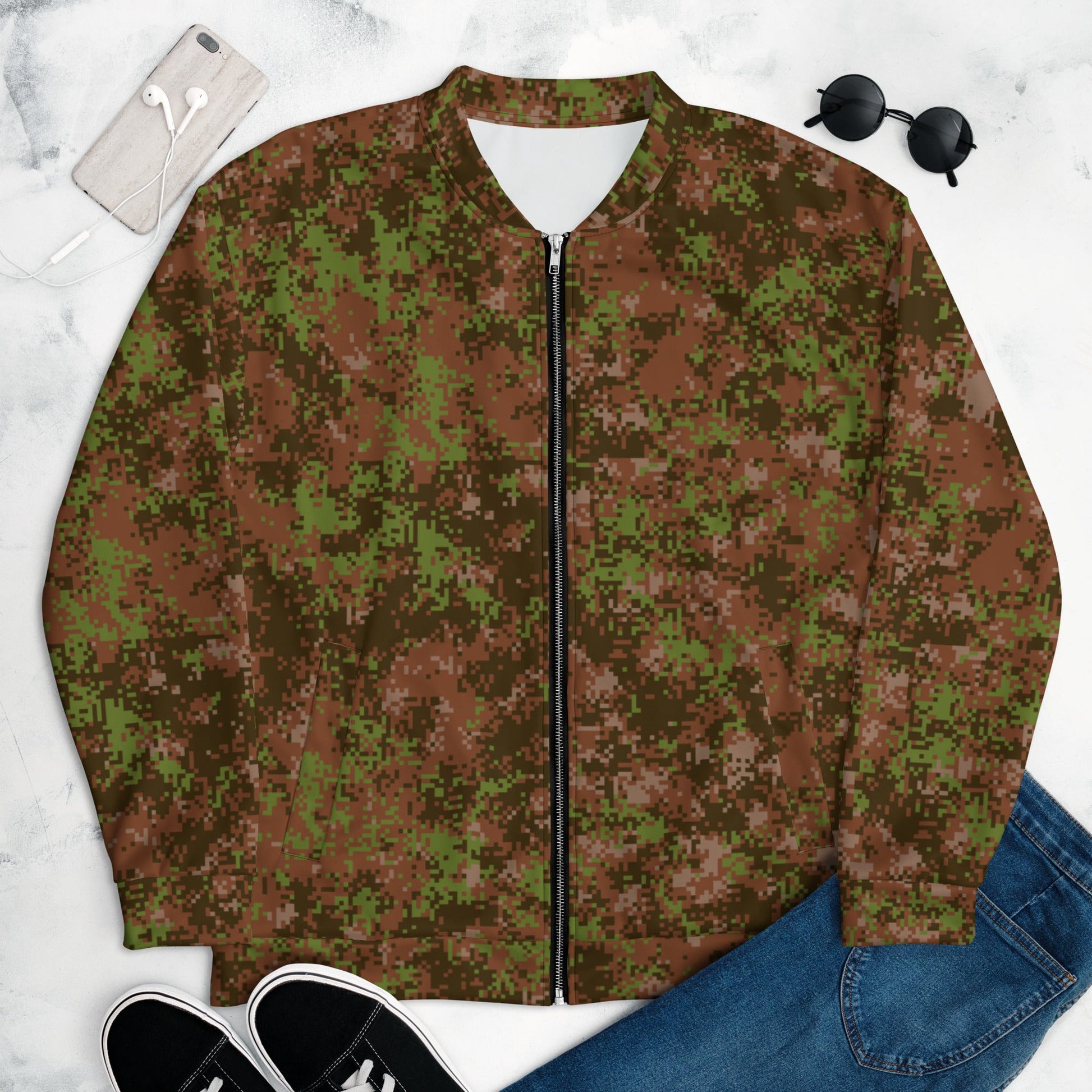 Russian Digital Spectre Autumn CAMO Unisex Bomber Jacket - XS - Jackets