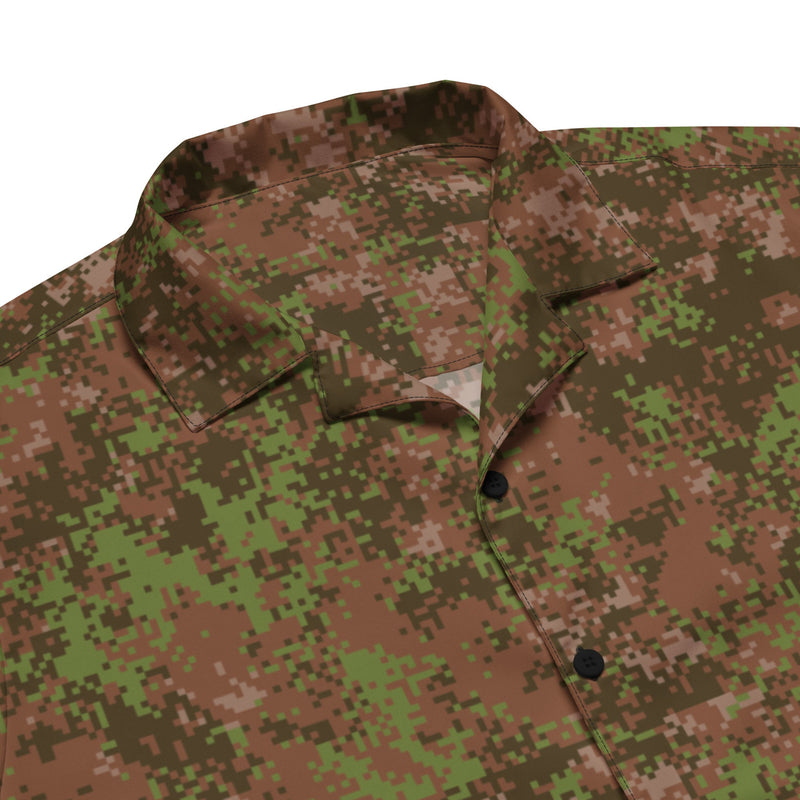 Digital Spectre Autumn Russian CAMO Unisex Short-Sleeve Button Shirt - Button-Up