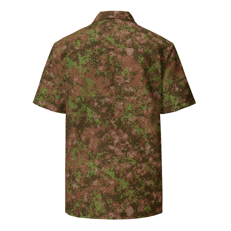 Digital Spectre Autumn Russian CAMO Unisex Short-Sleeve Button Shirt - Button-Up